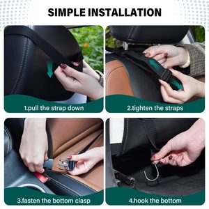 Hawaii Flower Custom Print Car Backseat Organizer Durable Car Seat Organizer Kick Mats Muti-Pocket Back Seat Storage Bag - Product Image 4