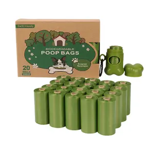 2024 ขายร้อนกลางแจ้งสุนัขถุงขยะ OEM Poop Bag พร้อมตู้ขายส่งถุงสัตว์เลี้ยงโลโก้ที่กําหนดเอง