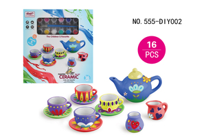 Kit de Pintura de Cerámica para Té, con Pincel de Pintura Acrílica, Kit de Arte Creativo, Juguete Educativo para Niños, para Jugar a Imaginar - Product Image 3