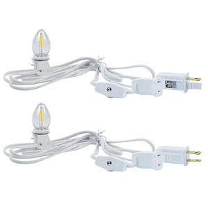 ขั้วหลอดไฟแบบหนีบมาตรฐานอเมริกา E12 C7 สายยาว 1.5 เมตร ขั้วหลอดแบบผีเสื้อ E12 - Product Image 1