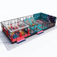 Équipement de parc d'aventure intérieur commercial direct usine : Parcours d'obstacles Ninja, pneus suspendus, fosse de mousse, trampoline et zone de lancer pour