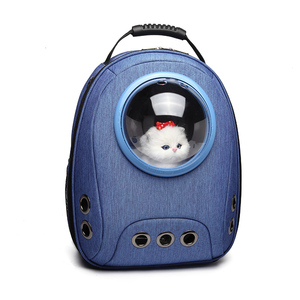 Pet carrier backpack expandable with breathable mesh polyester travel backpack dogs cats puppies pet bag