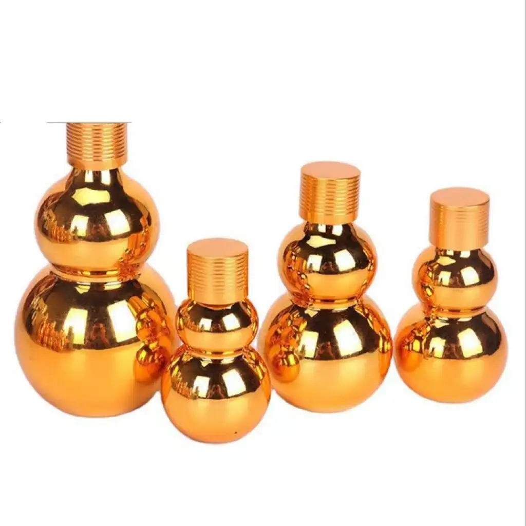 Plating Sproeier Type Etherische Olie Fles Luxe Voor Etherische Olie Fles Goud Nieuwe 15Ml Cosmetische Glas Huidverzorging Verpakking