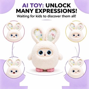 Conejo de Peluche Interactivo Inteligente con IA, Pantalla LCD Emocional, Mascota Electrónica, Animal de Peluche Suave para Niños, Venta al Por Mayor OEM - Product Image 4