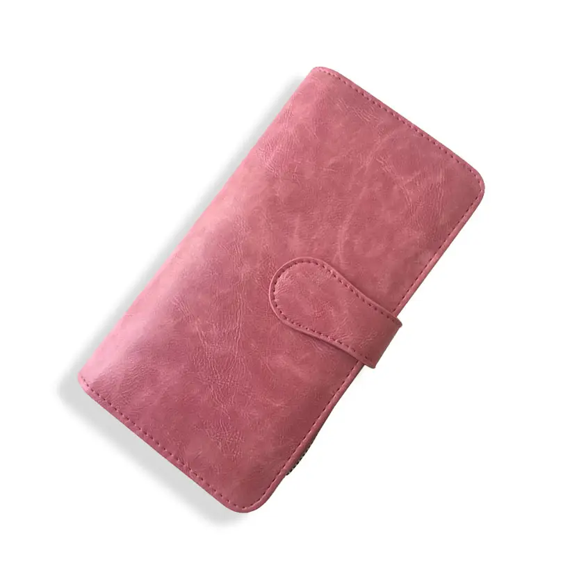 Clip de carte de crédit en cuir pour hommes et femmes personnalisé RFID blindé grande capacité Long portefeuille carteras pochette sac à main sacs de téléphone portable