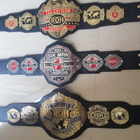 Ceinture de championnat de boxe en métal avec logo personnalisé de l'usine chinoise Ceinture de championnat de boxe Muay Thai Sports Award