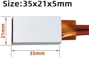 Aismartlink ptc חימום אלמנט ac/dc 12v 200 מעלות טמפרטורה קבועה קרמית חום צלחת חום חום קרמי פגז - Product Image 3