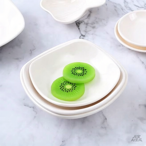 Plato de Melamina A5 para Salsas, <span class=keywords><strong>Sushi</strong></span>, Hot Pot, Barbacoa, Porcelana Blanca, Plato Creativo para Aperitivos, Venta Directa de Fábrica, Moderno - Product Image 3