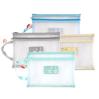 Carpeta de nailon A4 de doble capa, bolsa de almacenamiento de documentos con mango, suministros de papelería y oficina, precio más barato
