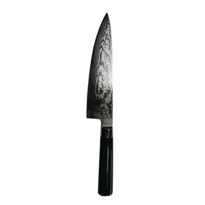 Couteau de chef professionnel japonais damas 67 couches en acier VG-10 avec manche en G10 super tranchant
