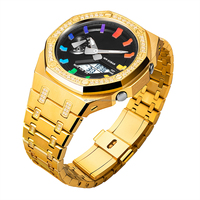 Logotipo personalizado Nuevo diseño G Shock Reloj Caja de acero inoxidable con correa de reloj unisex Reloj de pulsera personalizado para OAK G Shock
