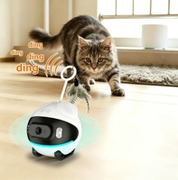 Robot de surveillance et d'interaction sans fil pour animaux domestiques, mobile, panoramique, sans fil, pour la maison entière, avec caméra de photographie et de surveillance