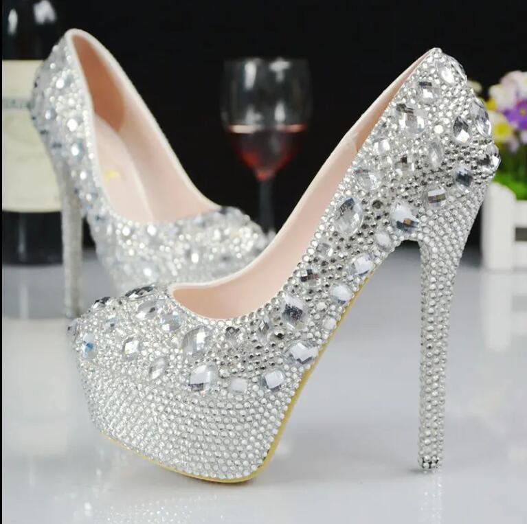 Silver 14cm heel