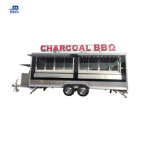 Remorque alimentaire MAICHE personnalisée en acier inoxydable à 4 roues pour barbecue, confiserie et traiteur, équipement de grillade complet