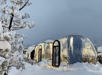 Dôme transparent en polycarbonate Igloo, tente de chambre à bulles, maison de camping en plein air, dîner, restaurant, séjour chez l'habitant, 6 m, mobile