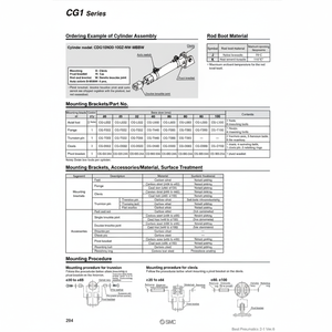 SMC Pneumatics Piezas neumáticas de pie de soportes de montaje de - Product Image 1