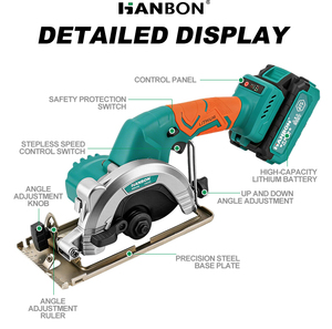 Sierra Circular Inalámbrica Recargable de Alta Potencia de 5 Pulgadas, con Batería de Litio de 125 mm, Máquina de Corte Portátil de Una Mano, 140425, 5 Pulgadas - Product Image 2