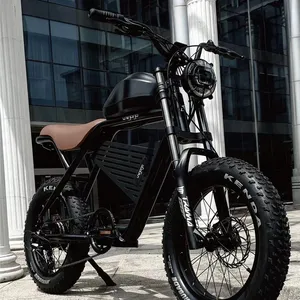 Unigogo süper kahraman ucuz fiyat tam süspansiyon 1000w Motor 20*4.0 inç tekerlek uzun koltuk elektrikli Moped bisiklet döngüsü şehir Ebike