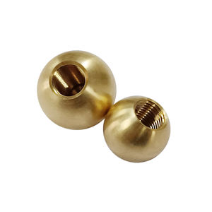 Sólido decorativo mano giro bola esférica forma amarillo Metal manijas bolas tuercas latón mango bolas - Product Image 4