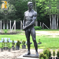 Sculpture moderne extérieure personnalisée Statue musculaire en bronze personnalisée à vendre