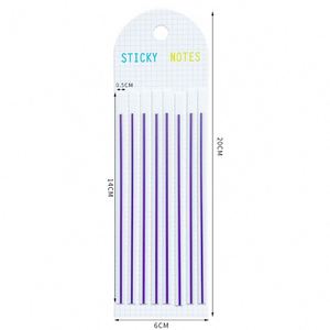 9 Packs Transparent Self-Adhesive Sticky Notes Memo <b>Pad</b> Long Thin Page Markers Writable Index Tabs for Book Reading Office Gift - Product Image 2