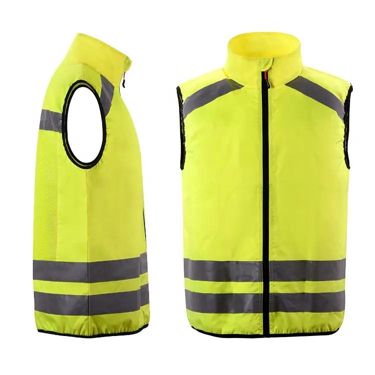 Custom Motorcycle Bike Riding Security Vest Work Road Construction Traffic Safety Reflective Jacket