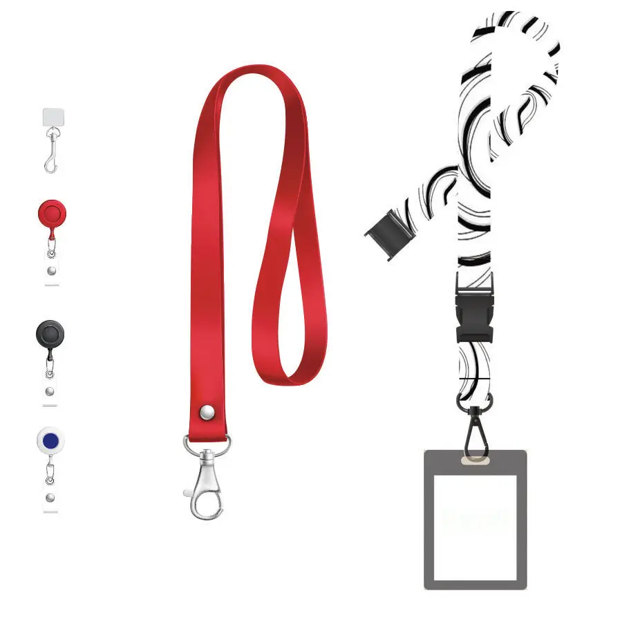 Tùy Chỉnh In Cổ Polyester Dây Buộc Với An Toàn Ly Khai Thăng Hoa Keychain Dây Buộc Với Biểu Tượng Tùy Chỉnh