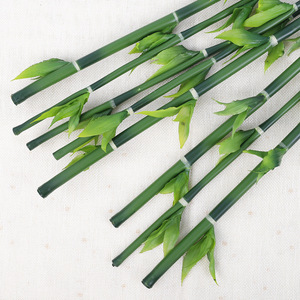 Plante artificielle populaire en <span class=keywords><strong>bambou</strong></span>, <span class=keywords><strong>tige</strong></span> unique en plastique, vert et violet, pour la décoration de la maison, du couloir et des mariages - Product Image 5