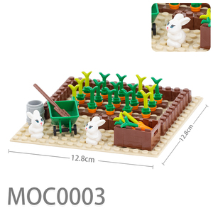 Blocchi MOC WM Fattoria Felice Zoo Felice Animali Coniglio Pecora Carota Blocchi da Costruzione Action Figure Giocattoli - Product Image 4