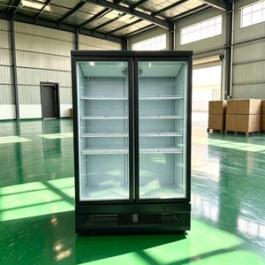 Congelador vertical comercial con puerta <span class=keywords><strong>de</strong></span> vidrio para exhibición en supermercados, combinado con refrigerador y congelador comercial <span class=keywords><strong>de</strong></span> 2 puertas - Product Image 1