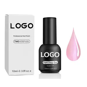 Gel de 2 passos para unhas de alta qualidade Gel personalizado para salão de beleza PBest Fornecimento por atacado de marca própria personalizada para unhas Gel UV/Led