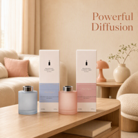 Bouteille diffuseur de parfum en verre de 100 ml avec bouchon en bois et bâtonnets en fibres naturelles pour assainisseur d'air parfumé pour la maison – Vente en gros