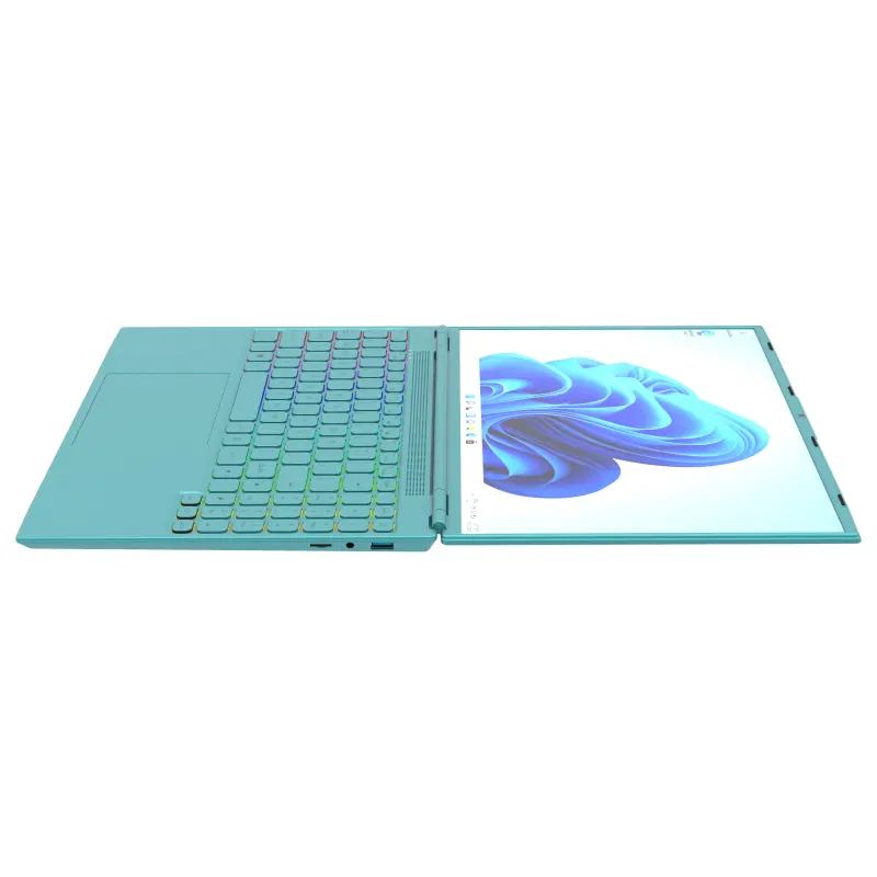 ブルーグリーンパープルカラフルビジネスラップトップ16インチFHD2K IPS IntelN5095クアッドコアDDR4azertyラップトップノートブックコンピューター