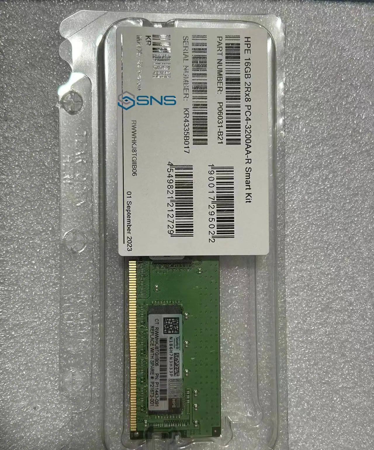 新しいP00924-B21登録済みスマートメモリキットDDR432GBデュアルランクxPC4-2933Yメモリ