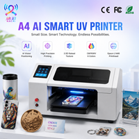 Imprimante UV A4 A2 à numérisation IA pour l'impression, idéale pour les petites entreprises, la personnalisation DIY de coques de téléphone et de balles de golf, installation facile pour studio à domicile, magasin de cadeaux, relief 3D