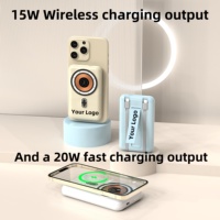 22,5 W Carga rápida 10000mAh UPS Banco de energía Alto PD Tipo-c Ultrafino Portátil Inalámbrico Enchufe magnético Caja de paquete de polímero de litio