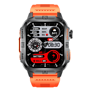 GTH3 Smart GPS Uhr für Männer und Frauen Square Sports Watch mit wasserdichtem 2,01-Zoll-Bildschirm und Taschenlampen-Kompass funktion - Product Image 2