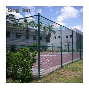 8 Máy đo Chuỗi liên kết hàng rào cho cuộn 50x50 mét kim cương dây lưới đen PVC tráng hàng rào <span class=keywords><strong>Net</strong></span> cho ranh giới tường chi phí - Product Image 1