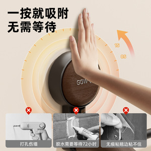 An Zhenya Double Layer Towel Rack 60 Cm <b>Suction</b> <b>Cup</b> Wall Mounted Bathroom Towel Bar With Ventilation Design - Product Image 5