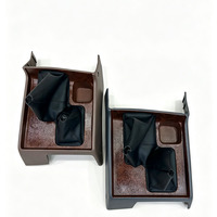 Cache-boîte de vitesses MT, panneau de console centrale, soufflets anti-poussière en cuir double pour Toyota Land Cruiser Série 80 FZJ80 FJ80 1995-1997