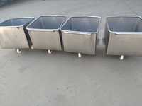 Équipement de transformation de volaille en acier inoxydable 304 de 200 litres / chariot avec roues pour le transport de la viande