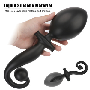 Plug Anal gonflable en Silicone liquide Plug fessier à <span class=keywords><strong>Double</strong></span> extrémité Jouet de masturbation gay fétiche adulte - Product Image 5