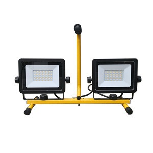 100w 10000 Lumen Dual Head Weather Resistant <b>LED</b> Work <b>Lights</b> With Adjustable Telescoping Tripod Stand Work <b>Lights</b> - Product Image 4