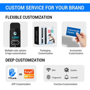 Khóa cửa thông minh chống nước bằng nhôm Tediton, mở khóa bằng vân tay, mật khẩu, khóa cửa kỹ thuật số thông minh cho cửa trượt - Product Image 6