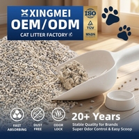 Lettiera Ibrida Personalizzata OEM ODM con Etichetta Privata - Lettiera per Gatti Biodegradabile e Smaltibile con Fibre Vegetali e Mix di Argilla Sodica - Produzione in Fabbrica