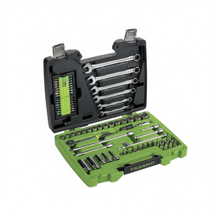 Fasano 624B/S80 Automotive Repair Tool <b>Set</b> With Socket Wrenches And <b>Screwdriver</b> <b>Bits</b> For Car Maintenance - Product Image 2