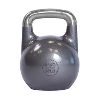 Kettlebell de compétition en fer (poignée de 35mm) 8-48 KG Kettlebell en acier en poudre avec poignée de 35mm pour entraînement de répétition femme homme