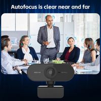 Webcam Mini Full HD 1080P dengan Mikrofon untuk Laptop, Komputer Desktop, Kamera Web USB untuk Siaran Langsung, Konferensi Video, dan Pekerjaan
