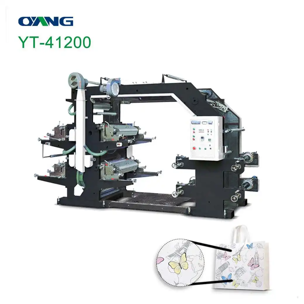 Flexographic Printing Machine Price Guaranteed Quality Proper Price Automatic 4 Colors Non Woven Flexo Flexographic Printing Machine For Printing Non Woven Bag