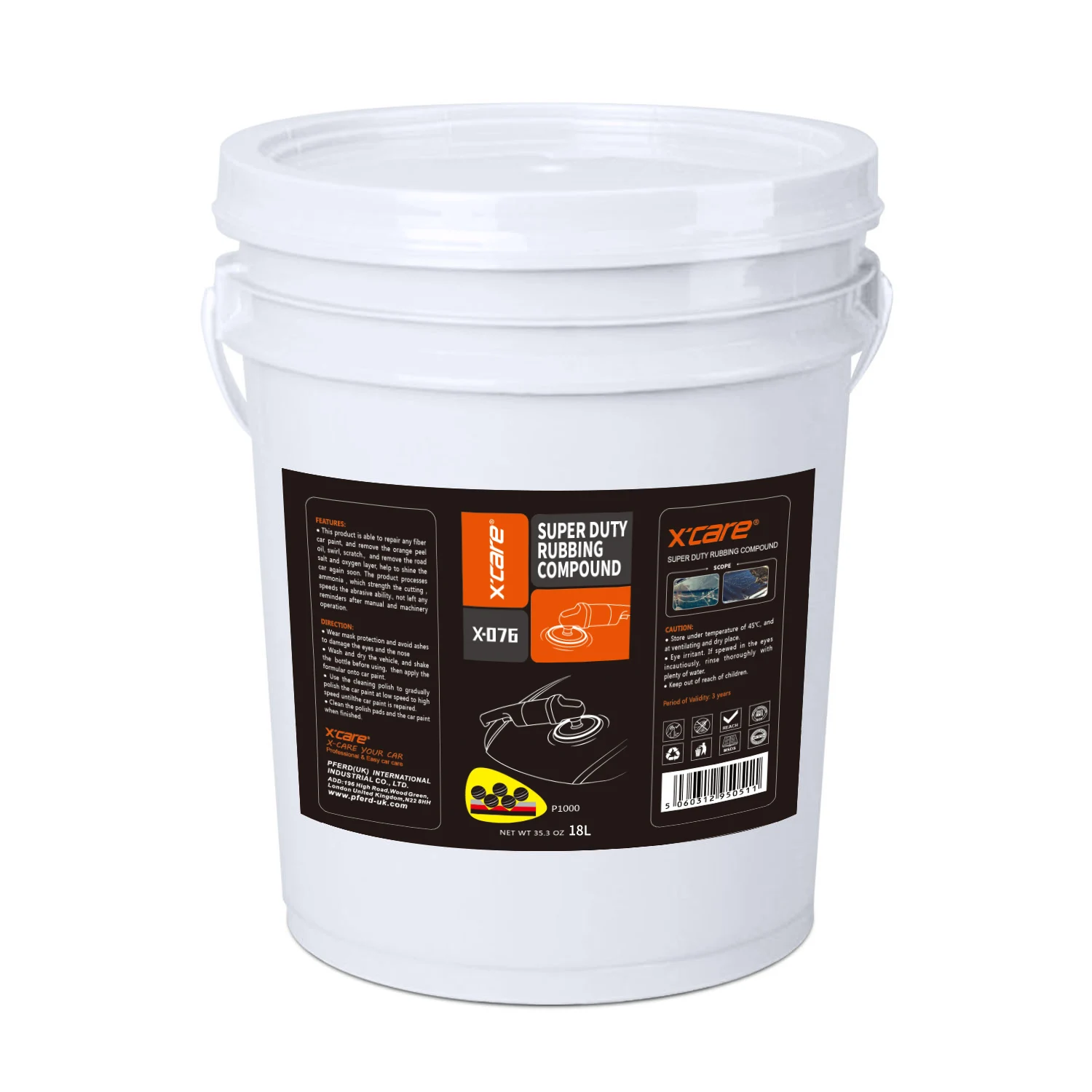 Быстро удаляет оксидный слой краски автомобиля и царапает супер трение соединение 18 литров